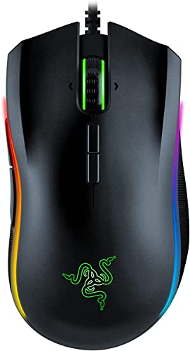 Razer Mamba Elite Gaming Mouse Cablato con Zone Luminose Razer Chroma Estese, Sensore Ottico 5G, Tasti del Mouse Meccanici, 9 Pulsanti Programmabili, Nero