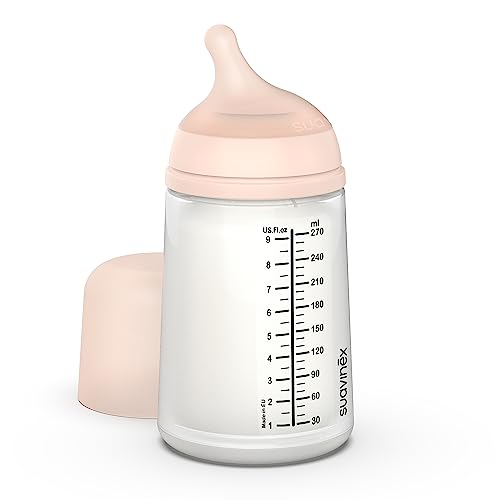 Suavinex - Biberon Anticolica Zero Zero, 0+ mesi, 270ml - Tettarella per allattamento soft, flusso medio
