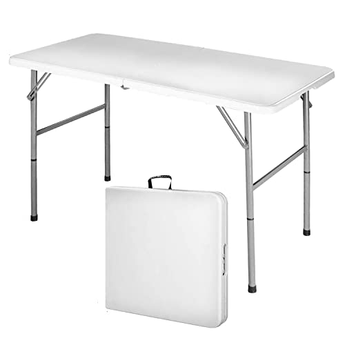 MaxxGarden Tavolo pieghevole - tavolo campeggio pieghevole - portata fino a 150 kg - 74 x120 x 60cm - bianco (S)