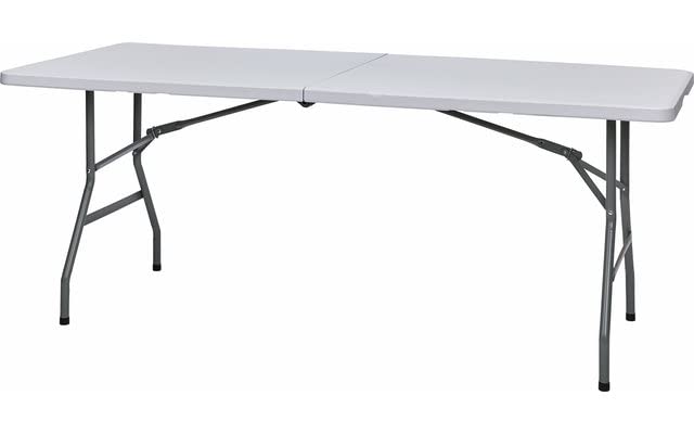 Berger Tavolo da campeggio pieghevole in acciaio | Tavolo da giardino, da esterno o interno | Taurus 180 x 74 x 74 cm