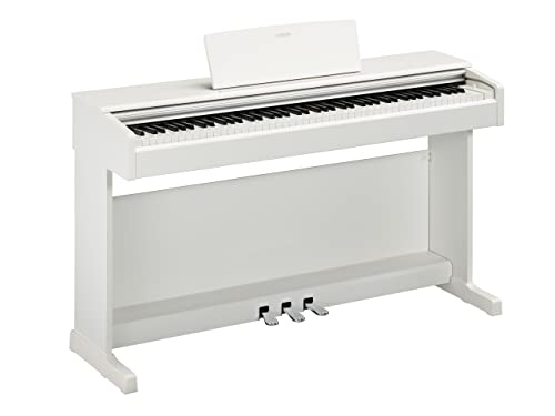 Yamaha ARIUS YDP-145 Digital Piano - Pianoforte Digitale da Casa per Dilettanti, Design Classico ed Elegante, Suonabilità Autentica del Pianoforte Acustico, Bianco