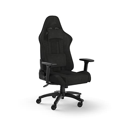 Corsair TC100 Relaxed-Rivestimento in Tessuto Gaming Chair, Nero