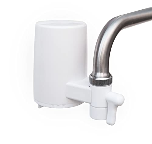 Tappwater Essential - Sistema di filtraggio per rubinetto – Depura acqua, filtra cloro, sedimenti, ruggine, nitrati, pesticidi - Elimina odori e sapori sgradevoli. Filtri rubinetti lavandino