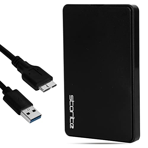 Storite Disco rigido esterno 500 GB HDD USB 3.0 Espansione di archiviazione di backup dei dati ultraveloce - Disco rigido portatile compatibile per Mac, laptop, PC, Xbox, Xbox One, PS4 (Nero)