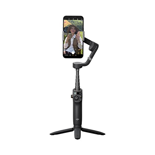 DJI Osmo Mobile 6, stabilizzatore per smartphone a 3 assi, manico telescopico integrato, tracciamento degli oggetti, portatile e pieghevole, stabilizzatore per vlog, YouTube TikTok, grigio ardesia