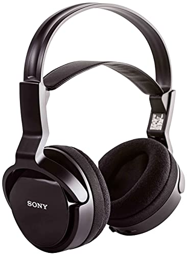 Sony Mdr-Rf811Rk Cuffie Tv Wireless Over-Ear, Portata 100 Metri, High frequency, Nero/Antracite, ‎1 X 1 X 1 Cm 270 Grammi