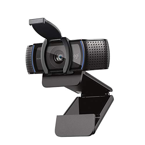 Logitech C920S HD Pro Webcam, Videochiamata Full HD 1080p/30fps, Audio Stereo ‎Chiaro, ‎Correzione Luce HD, Privacy Shutter, Streaming, Per Skype, Zoom, FaceTime, ‎‎PC/Mac/Laptop/Tablet/XBox‎, Nero