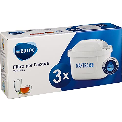 BRITA Filtri MAXTRA+ per Caraffa Filtrante per acqua - incl. 3 Filtri MAXTRA+ per la riduzione di cloro, calcare e impurità