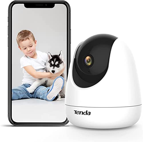 Tenda Telecamera Wi-Fi Interno CP3, Videocamera Sorveglianza 1080P con 360°Pan/Tilt, Audio Bidirezionale, Rilevamento del Movimento Sonoro, Webcam di Sicurezza per Bambini/Anziani/Cani