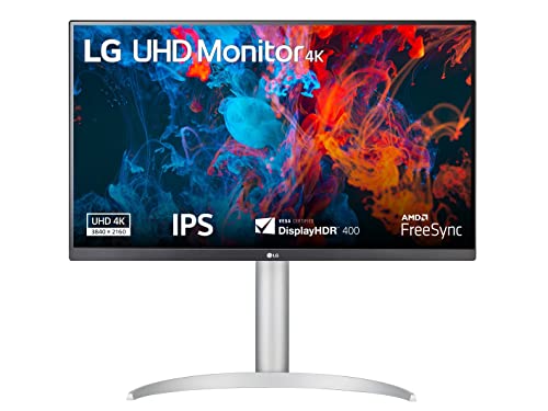 LG 27UP650 Monitor 27' UltraHD 4K LED IPS HDR 400, 3840x2160, 5ms, AMD FreeSync 60Hz, HDMI 2.0 (HDCP 2.2), Display Port 1.4, AUX, Stand Pivot, Flicker Safe, Bianco