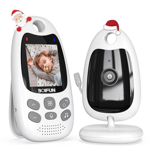 BOIFUN Baby Monitor, Videocamera Schermo Da 2.0'' 750mAh Supporto batteria Ricaricabile VOX Visione Notturna Visione Di Temperatura 8 Ninne Nanne Per Bambino/Anziano/Animale