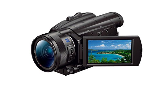 Sony FDR-AX700 Videocamera 4K HDR con Sensore CMOS Exmor RS Stacked da 1', Fast Hybrid AF, Ottica Grandangolare Zeiss 29.0 mm, Zoom Ottico 12x, S-Log3 e HLG, Nero