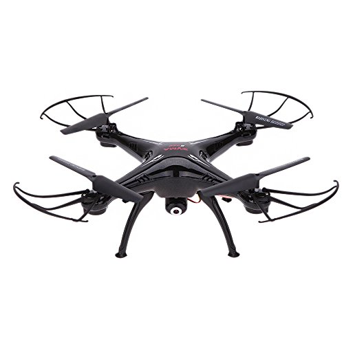Syma Drone quadricoptero con telecomando e videocamera HD 2.4G (4 canali e 6 assi) 3D Flip Fly UFO eversione a 360 gradi con scheda SD da 4 GB Nero