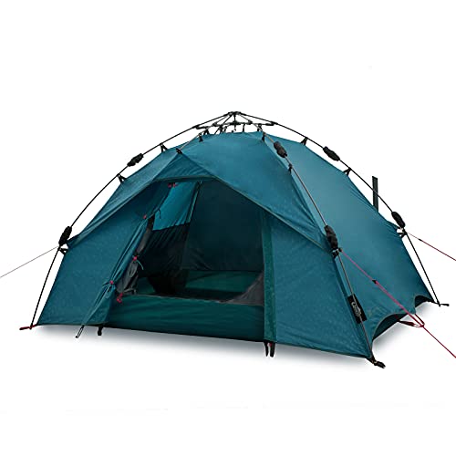 qeedo Quick Ash 2 Tenda da Campeggio 2 posti, Tenda Automatica (Quick-Up-System) - Lakeblue