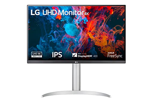 LG 27UP650P Monitor 27' UltraHD 4K LED IPS HDR 400, 3840x2160, 5ms, AMD FreeSync 60Hz, HDMI 2.0 (HDCP 2.2), Display Port 1.4, AUX, Stand Pivot, Flicker Safe, Bianco